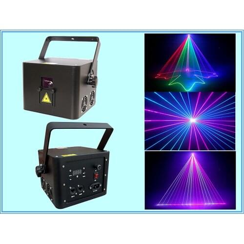 750mW RGB Full Color Animation Laser Light Disco Stage Laser Fat Beam DJ Laser Rain Curtain SD Card 1W 3D 2D ISHOW QUCICKSHOW