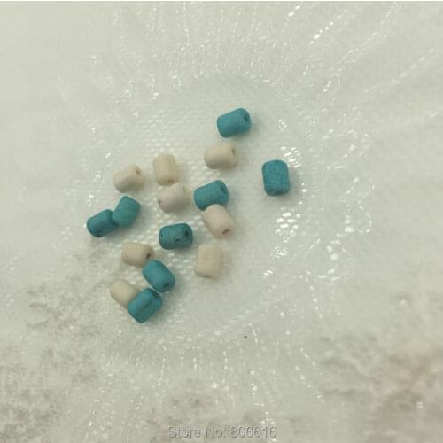 3.5*5MM 500PCS Blue & White Natural Spacer Bead Semi-precious Stone Jewelry Loose Beads