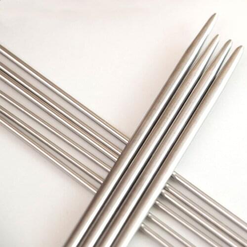 4pcs/set Double Pointed Carbonized Bamboo Knitting Needles Sweater Knit Tool, Stainless Steel Sweater Needle Tools