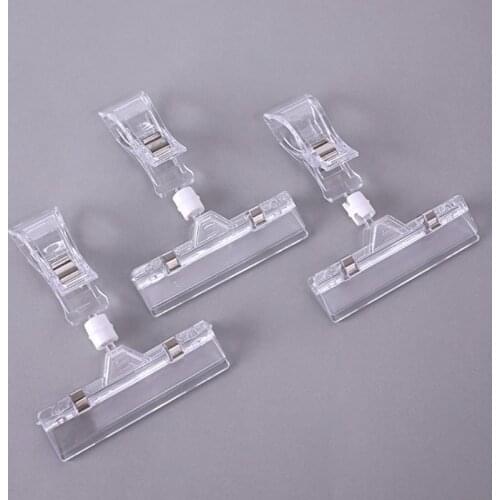 5pcs Plastic Sign Holder Advertising Display Clip Price Tag Stand Racks Price Tickets Label Clip Plastic