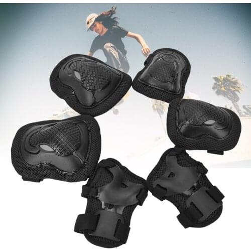 6 Pcs/set Adult Protective Gear Set Wrist Elbow Knee Pad Anti Shock Skateboard Roller Skate Bike Cycling Protective Gear Guard
