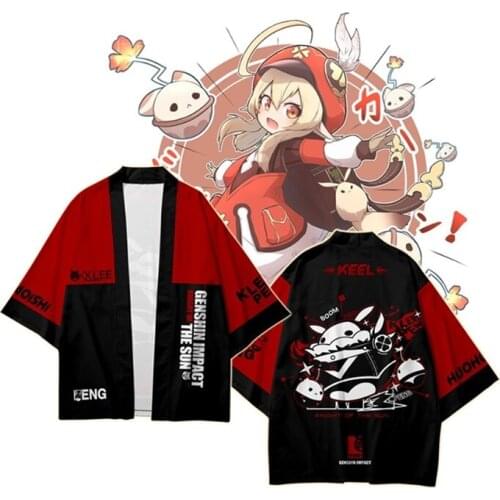 Anime Genshin Impact Project Cosplay Costumes Diluc Keqing Paimon Qiqi Haori Role Playing Carnival Tops Kimono Men Women Costume