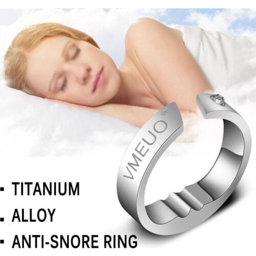 Anti Snore Ring Magnetic Therapy Acupressure Treatment Against Snoring Device Snore Stopper Finger Ring Sleeping Aid #292517
