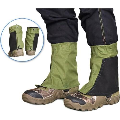 1Pair Anti-scratch Tear Resistant Unisex Army Green Protective Sandproof Shoe Covers Boots Gaiters Outdoor Sports Accessories