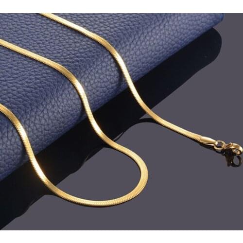Fashion Stainless Steel Blade Chain Flat Snake BoneHigh Quality Necklace for Woman Man Necklace Accessories Party Jewelry Gifts