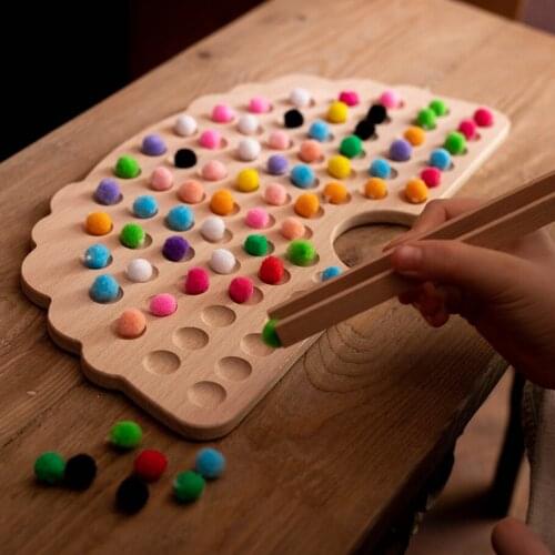 Wooden Rainbow Board - Wooden Rainbow Toy - Wooden Rainbow Tray - Wooden Rainbow Sorting Board - Learning Sorting Board Plus