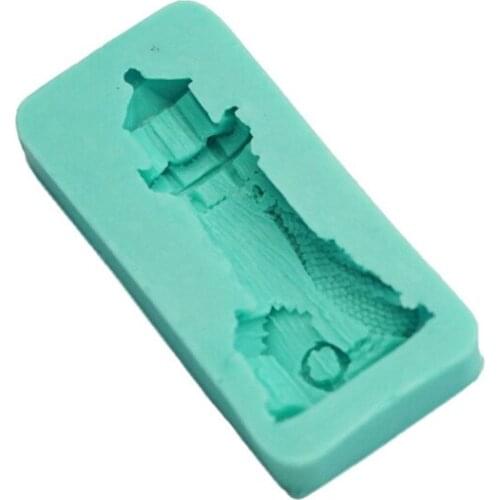 3D Lighthouse DIY Candle Making Mold,Homemade Fondant Cake Bakeware Tray Sugarcr M68E