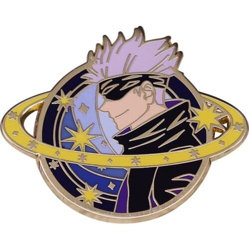Jujutsu Kaisen Satoru Gojo Hard Enamel Pin Badge Dark Fantasy Jump Comics Brooch