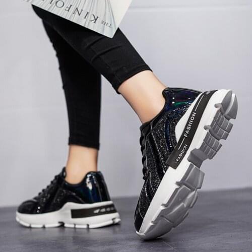 Womens Spring,Summer Glitter Shoes,Red,Black,Silver,Rhinestone Platform Sneakers,Sequins,Comfortable,Casual,Tennis,Chunky Shoes