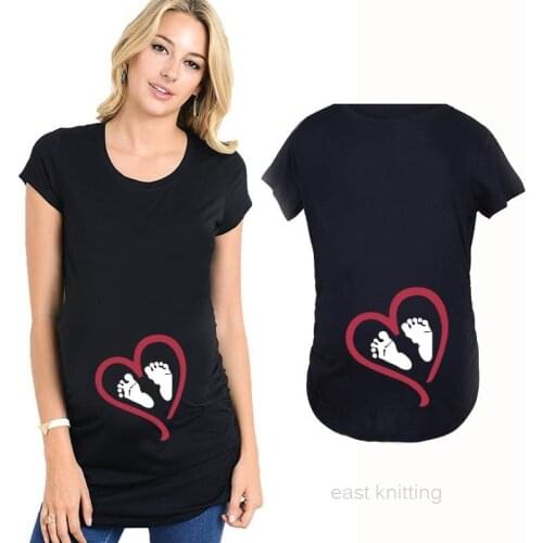 Meng Tian Kai Long Sleeve Maternity T-Shirts
