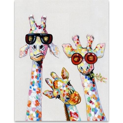 Cartoon animal 5d Diy Diamond painting Giraffe Picture Of Rhinestones full drill diamond embroidery icon kids room decorZP-1787