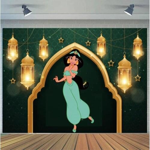 Cartoon Lslamic Princess Photography Background Backdrop Children Kids Birthday Party Decoration Wallpaper Tapestry Photo Studio