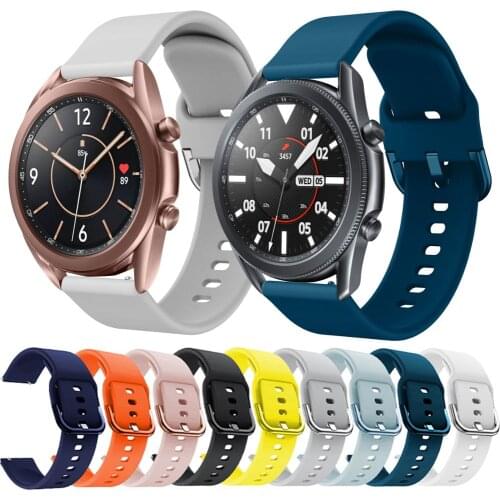 Soft Silicone Strap For Samsung Galaxy Watch3 41mm Smart watch Sport bracelet For Galaxy Watch 3 45mm Wrist Strap Accessories