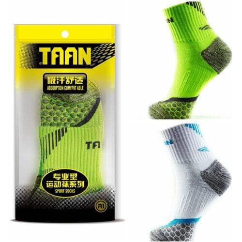 1 pair TAAN Ladies' Badminton Socks Women Thickened Tower Cotton Quick Dry Running Sport Breathable Tennis Sock T-130