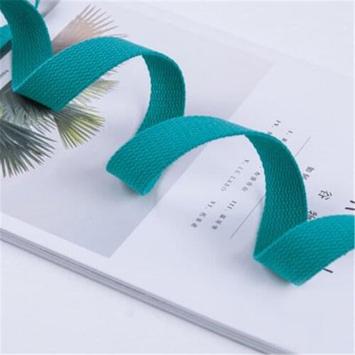 New 25mm Canvas Webbing 5meter Bluish Green Canvas Ribbon Belt bag webbing/lable ribbon/Bias binding tape Diy craft projects