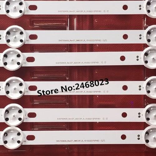 New Kit 12 PCS LED backlight strip for D70-D3 SVG700A09_REV07_6WICOP_L_151022(D70FHD) SVG700A09_REV07_6WICOP_R_151022(D70FHD)