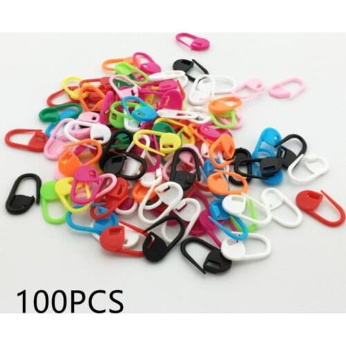 100 PCs Plastic Knitting Stitch Holders Marker Buckle Crochet Small Pin Buckle Sweater Marker Needle DIY Knitting Material