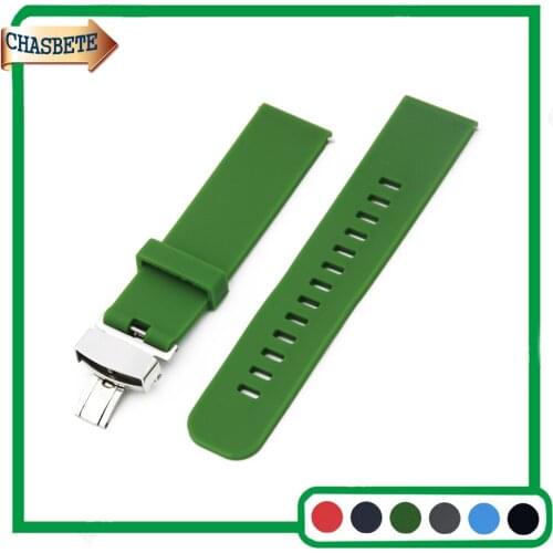 Silicone Rubber Watch Band for Samsung Gear S3 Classic / Frontier 22mm Men Women Resin Strap Belt Wrist Loop Bracelet Black Red