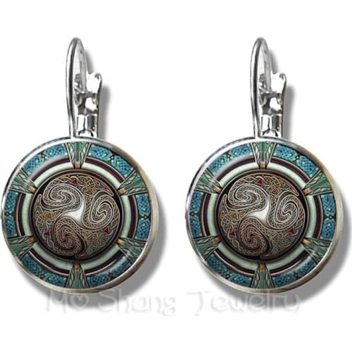 Celtics Logo Stud Earrings Wicca Jewelry Talisman And Treatment Of Injury FIT Religion Belief Souvenir Stud Earrings