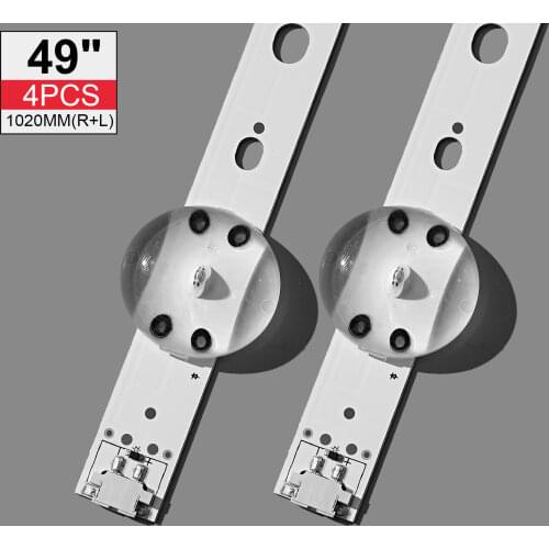 4pcs LED Backlight strip For LG 49'' TV 6916L-2862A 6916L-2863A V17 49 R1+L1 ART3 49UJ670V-ZD 49UJ651V LC490DGG(FK)(MD)