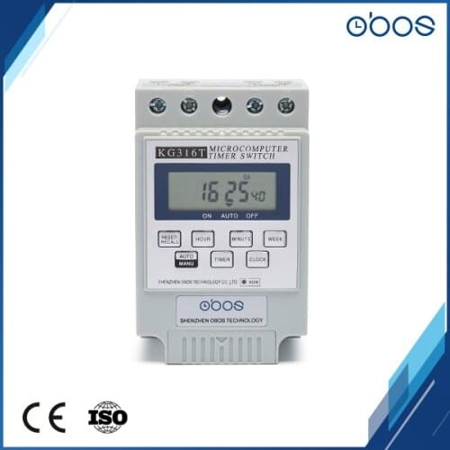 OBOS Brand white new style built-in battery 220V digital timer switch with 10times on/off per day or weekly 1min-168H time range