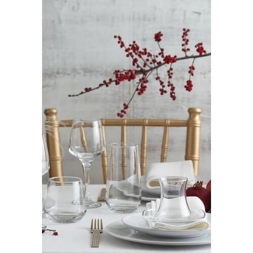 Lava Lal Dowry Set 30 Piece Water Cup-Cup-Soft Drink Cup Glass Cups Water Wine Soft Drink Beverage Kitchen decoration