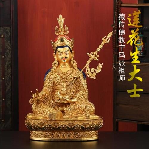 High-grade Buddha HOME Greco-Buddhist efficacious Protection # Buddhism Guru Rinpoche Padmasambhava Buddha gild statue 50CM