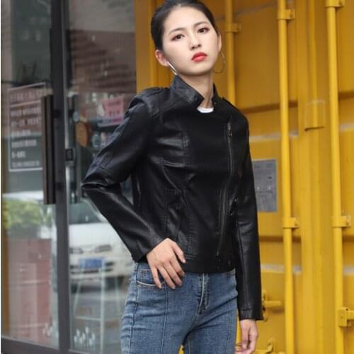 Womens Leather Jacket Womens Jacket Leather Jacket Womens Moto Biker Zipper Jacket Asymmetric Zip Leather Jackets Moto Jacket