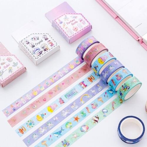1.5 cm Wide Lovely Pink Unicorn Sky Bling Washi Tape Adhesive Tape DIY Scrapbooking Sticker Label Masking Tape