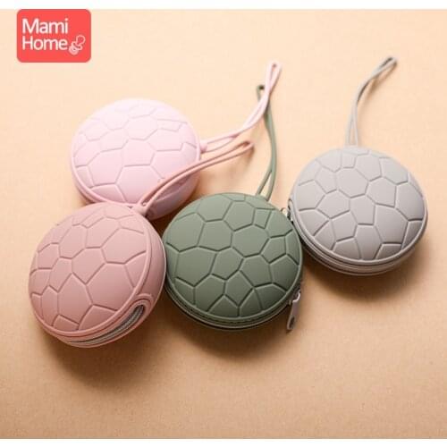 1pc Hot Sale Baby Silicone Pacifier Holder Easy to Clean BPA Free Messenger Bag Shape Infant Portable Soother Container Box