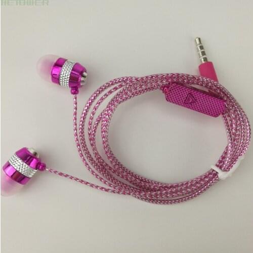 100pcs Factory direct deal wholesale shine glitter golden sliver pink earphones earcup headset with microphone mic crystal cp-14