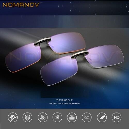 2020 Blue Light Blocking Glasses Clip Aluminum Magnesium Alloy Anti-fatigue Computer Glasses Clip