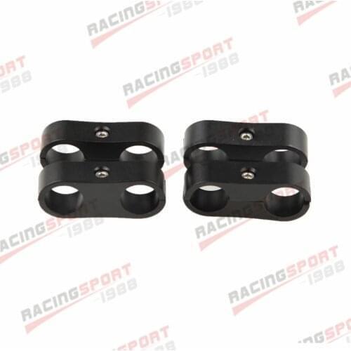 4PCS -4AN AN4 AN-4 4AN Billet Fuel Hose Separator Fittings Adapter Black