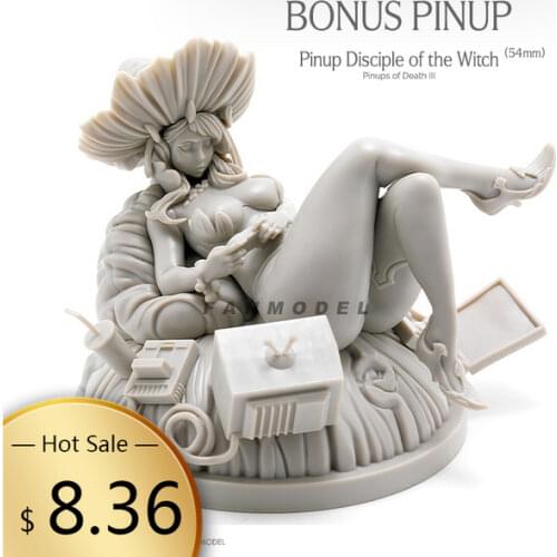 54mm Resin model kits DIY figure Beauty Soldier self-assembled A-596