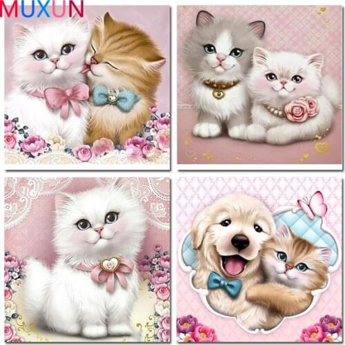 5D Diamond Painting Toolkit Animal Cross Stitch Full Square Diamond Embroidery Mosaic Cat Decoration Home Gift Handmade A9004