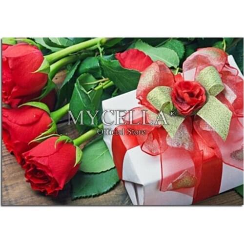 5D DIY Diamond Painting Cross Stitch Rose Needlework Full Round Rhinestone Mosaic Diamond Embroidery Canvas Home Decor Crafts