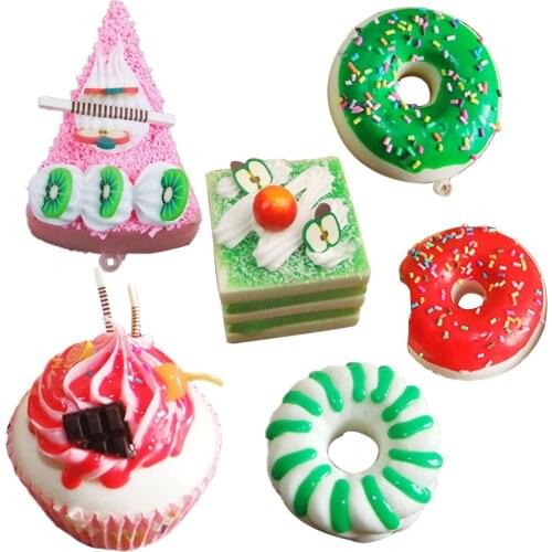 6PCS Artificial Cakes Realistic Assorted Cupcake Prop Dessert Prop Food Model