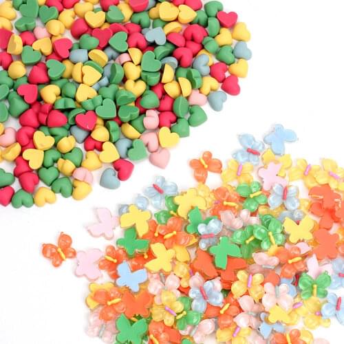 50pcs Resin DIY Accessories Butterfly Love Applique for Hair Clips Headwear Diy Crafts Decoration Supplies Crafting Materials