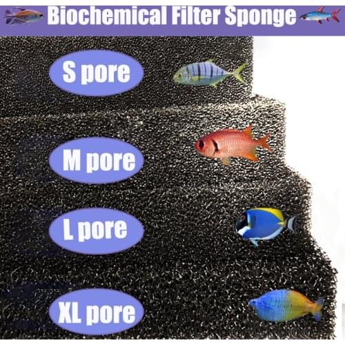 Aquarium Accessories Biochemical Cotton Filter Practical Fish Tank Pond Foam Sponge Filter Black Multiple Size S M L XL Pore
