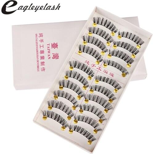 Free shipping hot sale10 Pairs/ lot fashion charming eye lashes False Eyelashes Natural Cross Exaggerated Eye Lashes Fashion