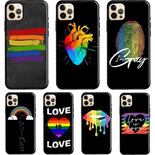 Gay Pride Flag LGBT Phone Case For iPhone 11 Pro Max XS XR X 12 Mini SE 2020 6S 7 8 Plus 12 Pro Max Cover