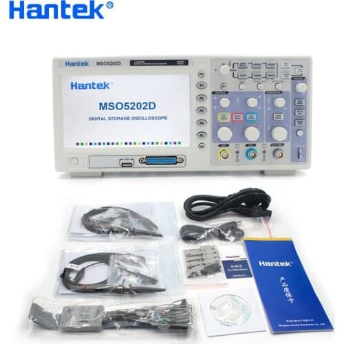 Hantek Digtal Oscilloscope MSO5202D 3in1 Hantek 200MHz 2CH 1GSa/s Oscilloscope +16CH Logic Analyzer +Deep Memory Price Offer