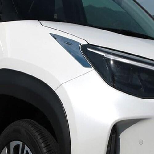 For Toyota Yaris Cross 2020 2021 ABS Chrome Exterior Front Lamp Eyelids Headlight Eyebrows Cover Trims Car Styling