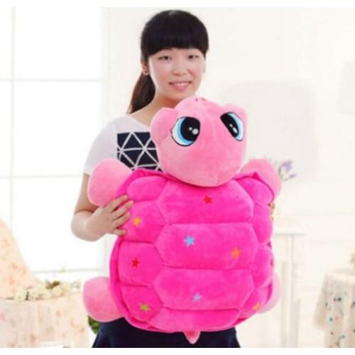 Dorimytrader Cuddly Soft Animal Tortoise Plush Toy Big Stuffed Cartoon Turtle Doll Animals Pillow for Kids Gift 26inch 65cm