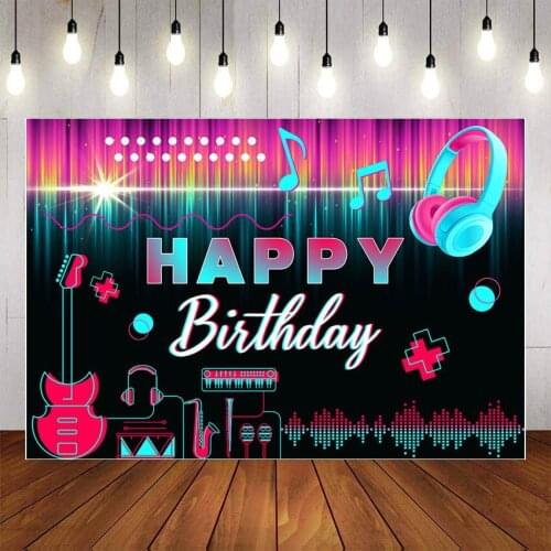 Mehofond Photography Background Girls Boys Hip Hop Musical Disco Notes Birthday Party Baby Shower Decor Backdrop Photo Studio