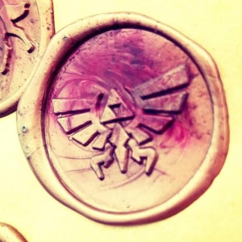 Mini Triforce Eagle Wax Seal Stamp,Gold Plated zelda stamp,geek gift,sealing wax