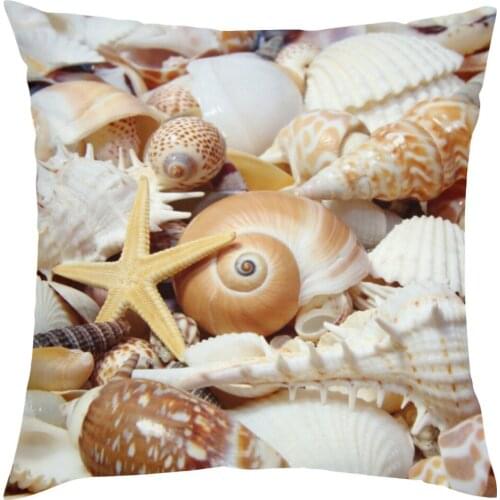 Fashion Beach Home Decor Cover Pillow Sea Star Shell Seat Pillows Sea Ocean Cushion Cover Sofa Pillow Gift