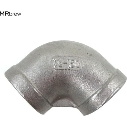 Stainless Steel 304 90 Degree Elbow - 1/2"BSP, Homebrew Hardware, Pump fitting