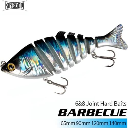 New KINGDOM 6-8 Jointed Fishing Lure Fish Hard Baits 65mm 90mm 120mm 140mm Artificial Bait Fishing Lure Swimbaits Lure For Bass