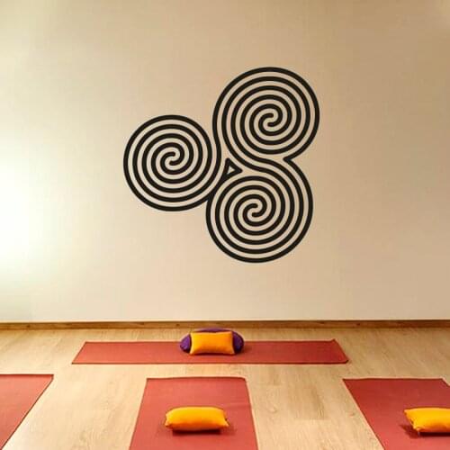 New Style Spirals Mandala Wall Decals Yoga Practicing Room Decorative Easy To Transfer Wall Sticker PVC Design